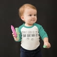 thumbnail image 2 of Pavilion Gift Company - Cat Did It - 6-12 Months 3/4 Length Teal Sleeve Onesie, 2 of 6