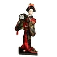 thumbnail image 3 of Muñeca geisha japonesa de 9 pulgadas con kimono Negro y rojo, 3 of 9