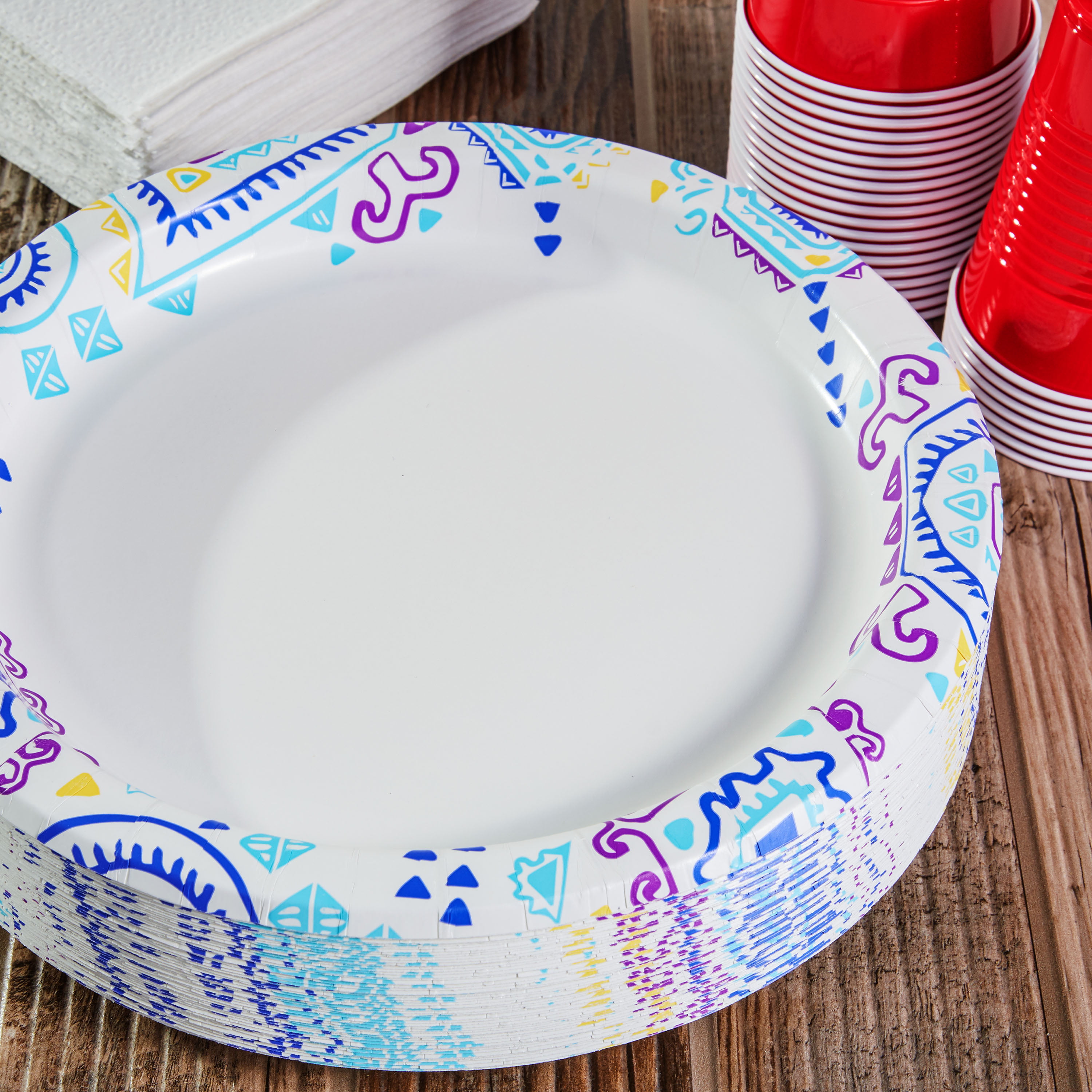 Great Value Everyday Design White Plates, 8-5/8 - 300 count