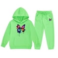 thumbnail image 4 of Girls Outfit Sets Toddler Boy Girl Long Sleeve Cute Print Warm Hoodie Sweatpant Kids Outfits Sweat Suit,2-13Y, 4 of 4
