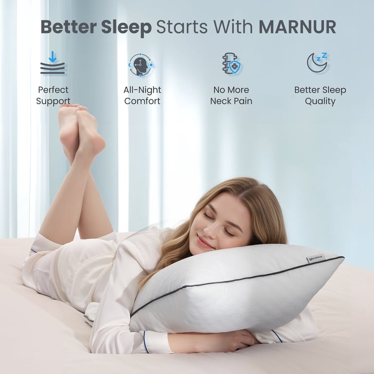 MARNUR Down Alternative Pillows, Standard, Set of 2 photo 2