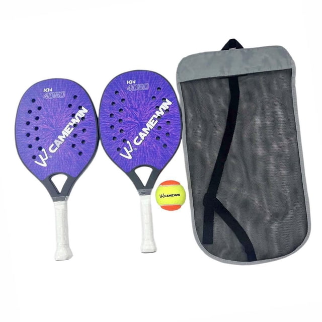 Paquete de 2 raquetas de tenis de playa para niños, portátiles Azul