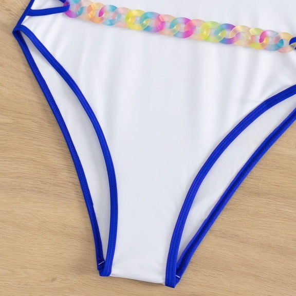 Vedolay Swimsuit Coverup Women One Piece Swimsuits Front Cross Keyhole Tummy Control Backless Bathing Suit,White L