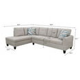 thumbnail image 2 of Pon Living Furniture 97"w L Shaped Sectional Sofa SET, Right Hand Facing - Grey, 2 of 9