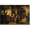 thumbnail image 1 of Ceramic Tile Mural-Frederick Bridgman Village Painting 62. 21.25" w x 25.5" h using (30) 4.25 x 4.25 ceramic tiles, 1 of 3