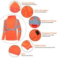 thumbnail image 6 of ProtectX High Visibility Long Sleeve Shirts Reflective Hi Vis Safety Shirt for Men Class 3 Construction Shirt 1 Pack Hoodie Orange Medium, 6 of 6