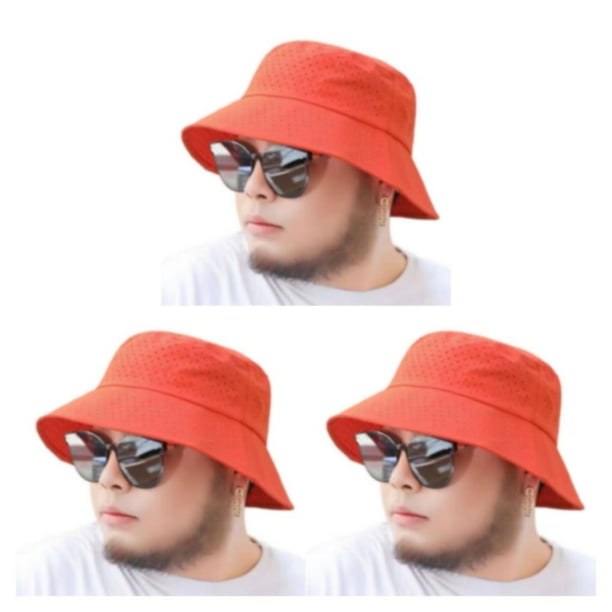 Sonducket Sombreros ligeros y cómodos para el verano con estilo Sombrero de protección solar de poliéster de amplia aplicación naranja de Type1 NO1