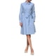 thumbnail image 2 of VESTIDO MIDI DE CAMISA A RAYAS CON MANGA LARGA Y CINTURÓN PARA MUJER INSPIRE CHIC, TALLA XL, AZUL, 2 of 5