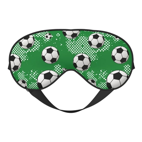 Eye Sleep Mask for Women Men - soccer balls Cute green Adjustable Soft Buckle Travel Eye Masks for Sleep Mask Blackout, Sleeping Mask for Women Men, Funny Blindfolds for Party Games