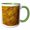 Green/White, variant on 3drose, Golden Pheasant Feathers, 15oz Two-tone Red Mug