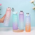 thumbnail image 5 of 32oz Water Bottle with Time Marker BPA-Free Leak Proof Cup with Straw Inspirational Quotes Printed Gradient Cup Food-Grade Plastic Removable, 5 of 5