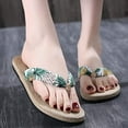 thumbnail image 1 of Korean Cotton Linen Flip Flops, 1 of 7