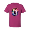 thumbnail image 2 of Wild Bobby, Cosmic Trippy Cat Riding Llamacorn in Space, Animal Lover, Men Graphic Tees, Fuschia, X-Large, 2 of 3