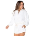 thumbnail image 3 of Celebrity Pink Women's Quarter Zip Pullover Sweatshirt, Sizes XS-XXXL, 3 of 9