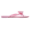 thumbnail image 2 of Women Jelly flip Flop Bow Sandals-Beach Flat Rivets Rain Ankle Strap Thong Pink, 2 of 5