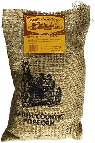 Amish Country Yellow Popcorn in Burlap Sack 2 lb