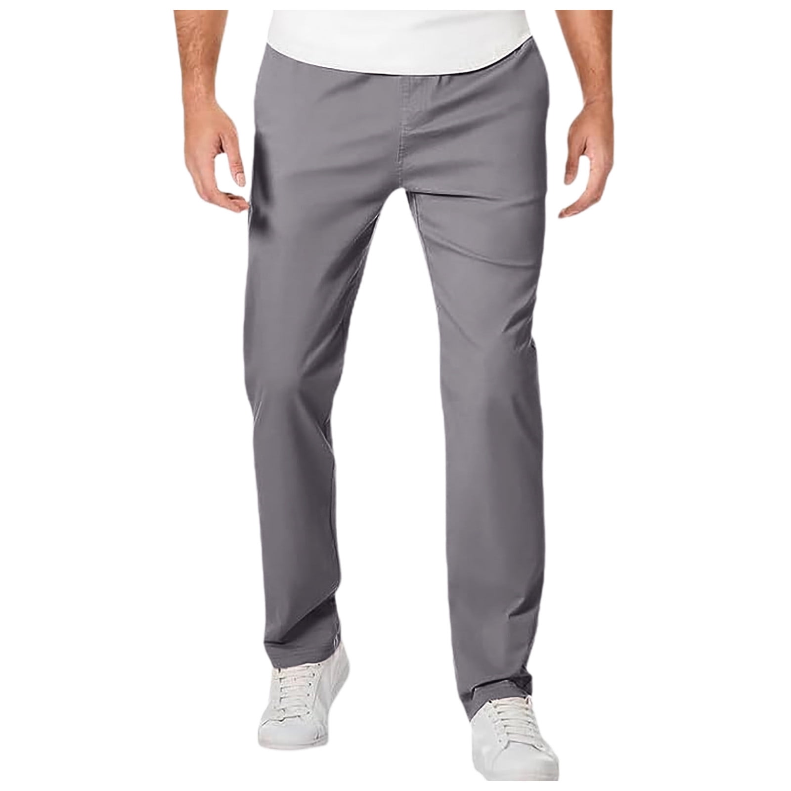 JHLZHS Dress Pants for Men Stretchy Men's Classic Veneer Crease Flat ...