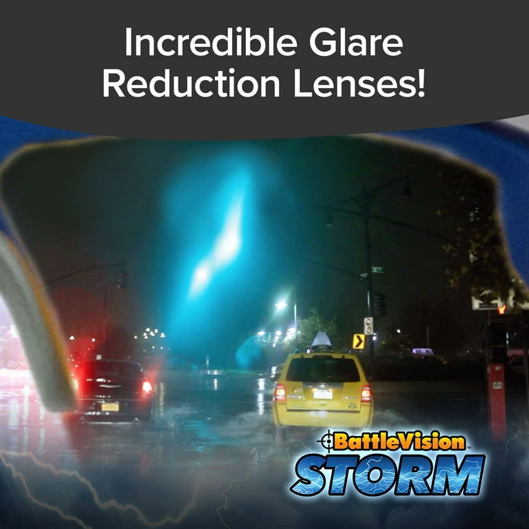 BattleVision Storm Glare-Reduction Glasses by BulbHead, See During Bad Weather