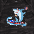 thumbnail image 4 of Inktastic Fourth of July Shark Surfing Boys or Girls Baby Bodysuit, 4 of 5