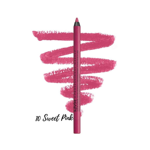 NYX Slide On, Glide on, Stay On Lip Liner / Lip Pencil - 10 Sweet Pink
