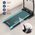 thumbnail image 2 of Redliro Folding Treadmill for Home Compact Electric Walking Machine LCD Display 2HP 220LBS, Blue, 2 of 7