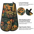 thumbnail image 2 of Yayeee Double Oven Mitt Kitchen Heat Resistant Baking 35" x7" Quilted Glove, Forest Mushroom, 2 of 6
