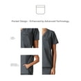 thumbnail image 5 of Members Only Womens Scrub Top With Double Chest And Pouch Pocket - Graphite-Graphite-2X-Large, 5 of 7