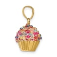 thumbnail image 2 of Charms Collection 14K 3-D w/Colored Bead Icing Cupcake Charm, 2 of 4