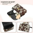 thumbnail image 5 of SCRAWLGOD Cow Print Spot Brown Beige Small Crossbody Bags for Women, Fashion Stain Resistant Cell Phone Purse, Mini Travel Purse with Detachable Chain, Casual Crossbody Handbags, 5 of 7