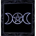 thumbnail image 4 of Altar Tarot Cloth: Triple Goddess With Pentagram Cloth Tentacle Pegan Triquetra Flannel Sun Moon Tablecloth Witchcraft Man Cave Room Bar Home Wall Decor ( Triple Goddess Pentagram 26 x 26 Inches), 4 of 4