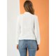thumbnail image 5 of Camisa Elegante Con Volantes En La Parte Delantera Allegra K Para Mujer Blusa De Manga Larga Con Lunares Suizos Blanco S, 5 of 6