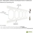 thumbnail image 2 of Ekena millwork 94 1/2"L (Adjustable 36"H to 40"H) Ashford Scalloped Panel Traditional Wainscot Paneling Kit, 2 of 10