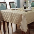 thumbnail image 2 of Mantel cuadrado dorado SASTYBALE 132 x 132 cm, resistente al agua, 2 of 7