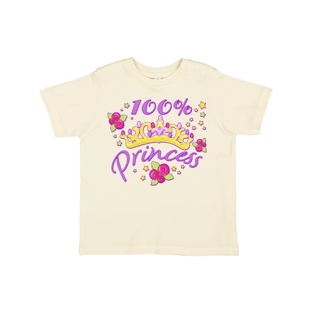 

Inktastic 100% Princess- Tiara and Roses Gift Toddler Toddler Girl T-Shirt