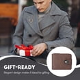 thumbnail image 3 of ddioayh Men's Vintage Lock Buckle Wallet with Multiple Card Slots and Zipper Coin Purse Compact Lightweight 112g for Business Travel Daily Use, 3 of 5