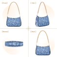 thumbnail image 2 of Navy Blue Leopard Womens Chain Shoulder Bag Tote Handbag Clutch Hobo Purse with Zipper for Travel Casual, 2 of 7