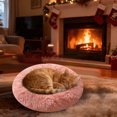 thumbnail image 5 of Cama redonda y cálida de 70 cm para gatos y perros, cómoda y acogedora para el invierno, 5 of 5