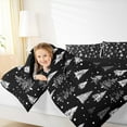 thumbnail image 4 of Manfei Rustic Plant King Size Comforter Sets,Sketch Pine Tree Bedding Comforter Set,Black White Bedding Set,Microfiber Bedroom Decor Reversible,3-Piece, 4 of 8