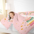 thumbnail image 4 of jejeloiu Colorful Kawaii Rainbow Twin Comforter Sets,Bohemian Exotic Style Bedding Set For Girls Reversible 2-Piece, 4 of 8