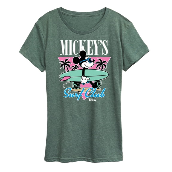 Disney - Mickey & Friends - Mickey's Surf Club - Miami Retro Colors - Women's Short Sleeve Graphic T-Shirt