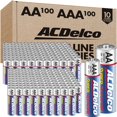 thumbnail image 1 of Paquete Combinado Acdelco Aa Y Aaa De 200 Pilas Súper Alcalinas 100 Unidades Cada Una Vida Útil De 10 Años Embalaje Con Cierre, 1 of 6
