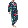thumbnail image 2 of Picia Christmas Pattern Men’s Long-Sleeve Sleepwear Set - Soft 2-Piece Loungewear with Pockets, Comfy PJs for Relaxing Nights-Small, 2 of 7