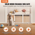 thumbnail image 3 of Puerta para mascotas VEVOR, independiente, madera, 4 paneles, 60 cm x 60 cm, color blanco, 3 of 9