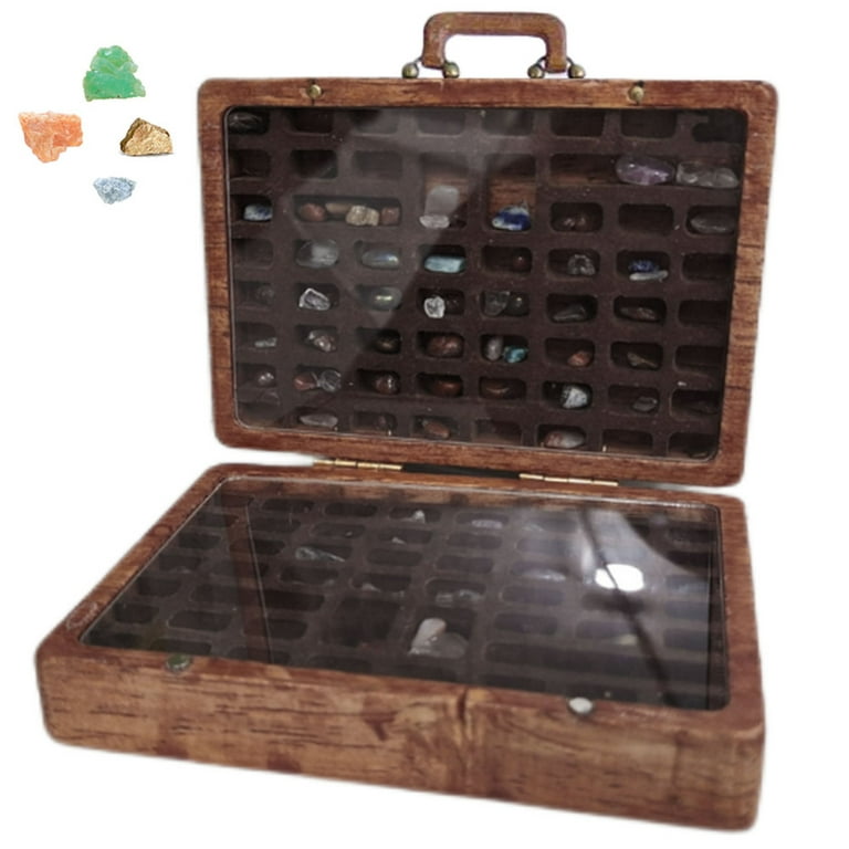  LIFKOME 3pcs Box Storage Box Gem Stones Rock Display Case  Specimen Jewelry Mineral Display Case Stone Tray Gemstones Case Display  Cases for Collectibles Compartment Crystal Collection : Clothing, Shoes &  Jewelry