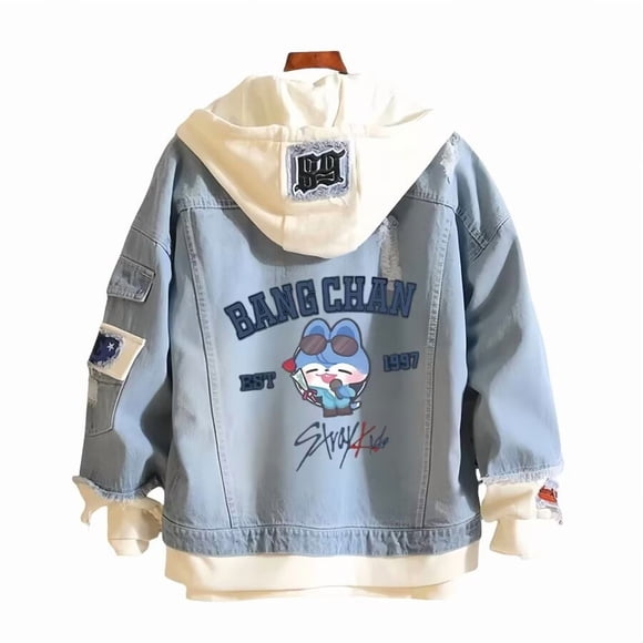 Chaqueta vaquera con capucha Stray Kids SKZOO Bang Chan Est.1997