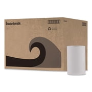 Boardwalk Hardwound Commercial Paper Towels, 1-Ply, 8" x 350 ft, 12 Rolls, White