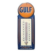 LARGE 15 GULF NO-NOX Gasoline and Oil Vintage Style Thermometer Sign Gas Service