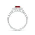 thumbnail image 2 of ANGARA Lab Grown 1.15 Ct Vintage Inspired Pear Ruby Double Halo Engagement Ring for Women in 14K White Gold (Size-8x6mm) | July Birthstone, Anniversary, Jewelry Gift for Women | Lab-Grown Ruby Ring, 2 of 8