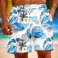 thumbnail image 2 of Midsumdr Mens Shorts Hawaiian Holiday Style Printing Casual Beach Shorts Summer Fashion Loose Plus Size Drawsting Shorts with Pockets, 2 of 7