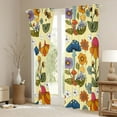 thumbnail image 3 of jejeloiu Kawaii Cute Flower Curtains Pack of 2 (42x84 Each),Cartoon Fungus Mushroom Curtains Blackout For Kids, 3 of 6